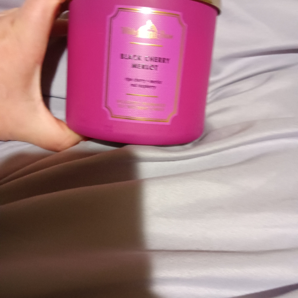 Black cherry Merlot bath and body works 3 wick candle